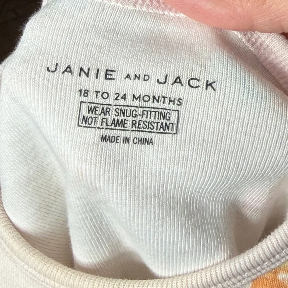 Janie and Jack Ice Cream Pajama Set Pink 18-24 Months Short Sleeve‎ Snug Fit